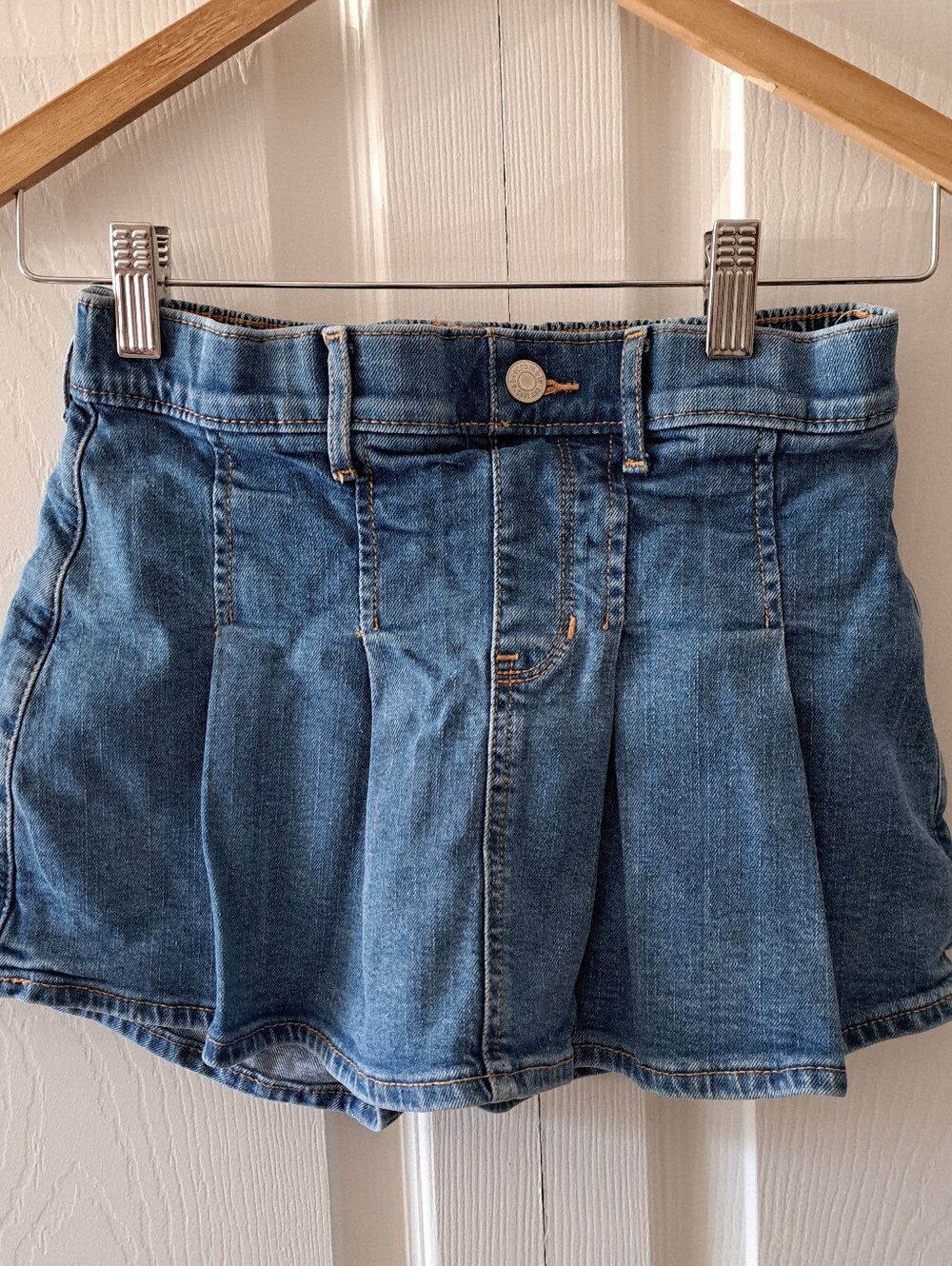 abercrombie kids Blue Denim Pleated Skort